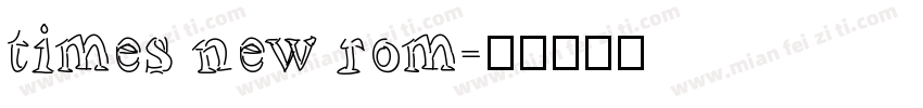 times new rom字体转换
